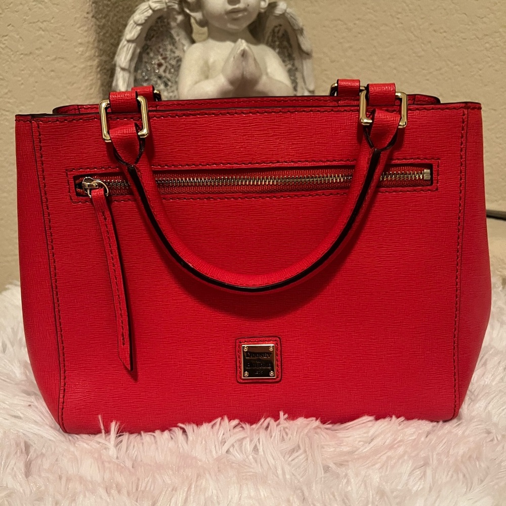 Dooney & Bourke Red Leather Tote Bag